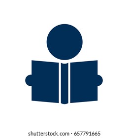Isolated Reading Icon Symbol On Clean Background. Vector Learning  Element In Trendy Style.