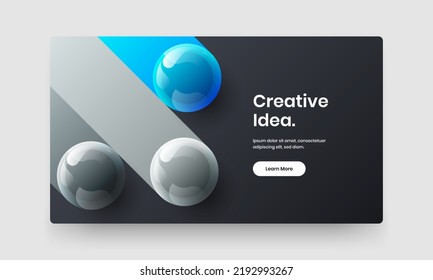 Isolated realistic balls flyer concept. Modern front page design vector layout.