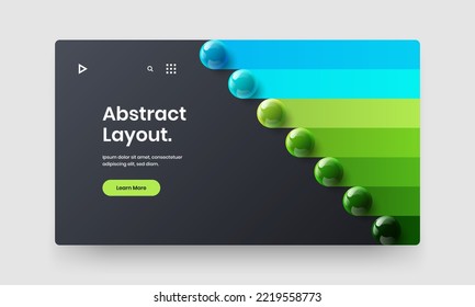 Isolated realistic balls presentation illustration. Trendy pamphlet vector design layout.