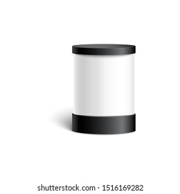 Isolated realistic blank mockup and template of stand and display for banner, presentation and business or marketing event. Vector illustration.