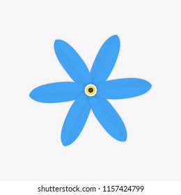 Isolated realistic blue flower