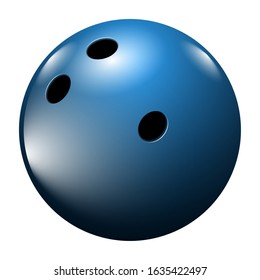 Isolated Realistic Bowling Ball. Sport Ball - Vector