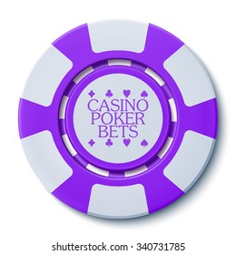 Isolated Realistic Casino Chip, Vector EPS 10 Illustration