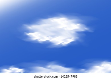 isolated realistic cloud vector Illustration element. Monsoon season background with cloudy and blue sky