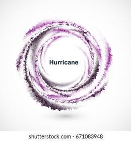 Isolated realistic hurricane, tornado, storm. Vector illustration.