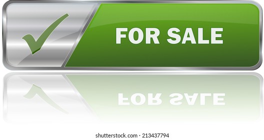 isolated realistic modern green 3D vector for sale label sign