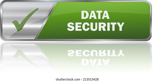 isolated realistic modern green 3D vector eps10 data security label sign