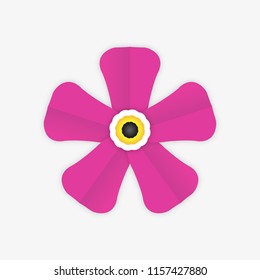 Isolated realistic pink flower