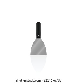 Isolated realistic putty knife vector graphics