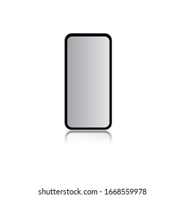 isolated realistic smart phone vector mockup on white background