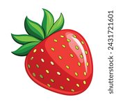 Isolated Realistic Strawberry Vector Illustration