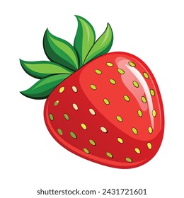 Isolated Realistic Strawberry Vector Illustration