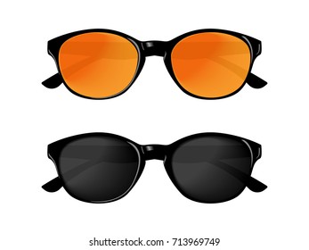 Isolated realistic sunglasses vector