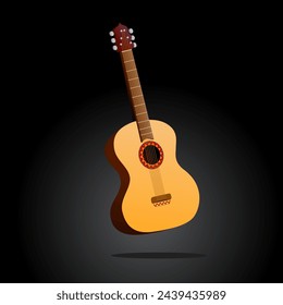 isolated realistic vector of guitar