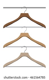 Isolated realistic vector hangers
