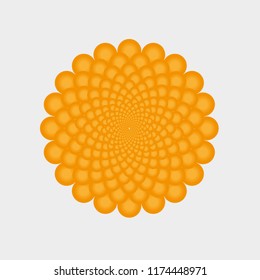 Isolated realistic yellow flower stamen on white background. Realistic style for banner, poster, promotion, web site, online shopping, advertising.