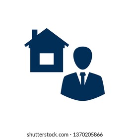 Isolated realtor icon symbol on clean background. Vector broker element in trendy style.