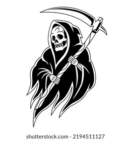 Isolated Reaper Tattoo Death Halloween Season Stock Vector (Royalty ...