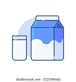 Diseño de logotipo de vectores sencillos de leche de receptáculo aislado