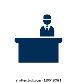 Isolated reception icon symbol on clean background. Vector check in element in trendy style.