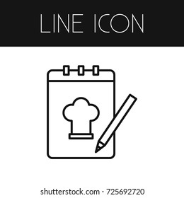 Isolated Recipe Outline. Book Vector Element Can Be Used For Ingredient, Recipe, Book Design Concept.