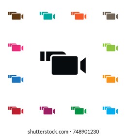 Isolated Recording Icon. Camcorder Vector Element Can Be Used For Camcorder, Recording, Equipment Design Concept.