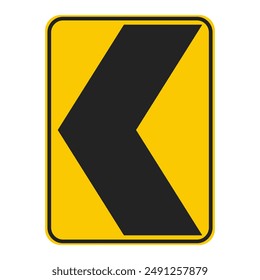Isoliertes Rechteck Gelb Schwarz Pfeil Richtung Straßenschild