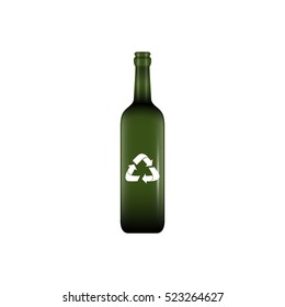 Isolated recyclable bottle on a white background, Vector illustration