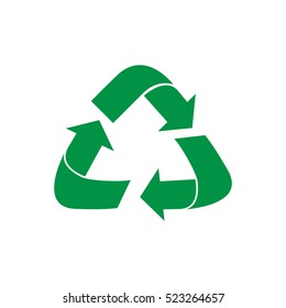 Isolated recyclable icon on a white background, Vector illustration
