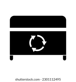 Isolated recycle bins icon. Editable color. EPS vector file