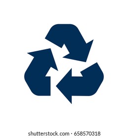 Isolated Recycle Icon Symbol On Clean Background. Vector Conservation Element In Trendy Style.