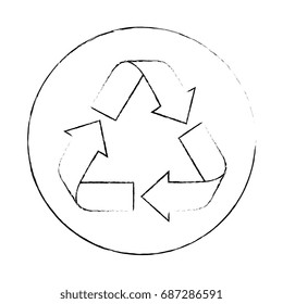 isolated recycle round icon