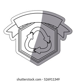 Isolated recycle sign design