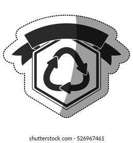 Isolated recycle sign design