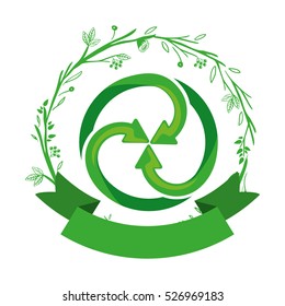 Isolated recycle sign design