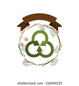Isolated recycle sign design