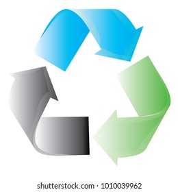 Isolated recycling symbol