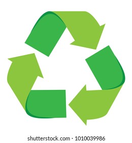 Isolated recycling symbol