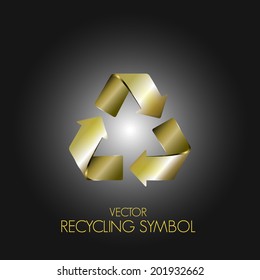 isolated recycling symbol, Vector graphic