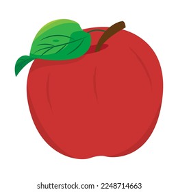 Isolated red apple fruit icon Vector