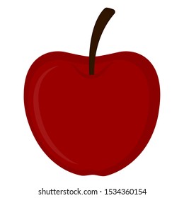 Isolated red apple image on a whiote background - Vector