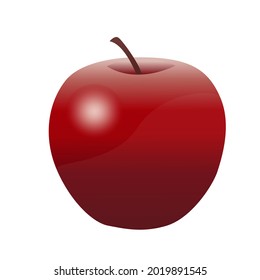 manzana roja aislada sobre un fondo blanco