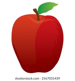 isolated red apple on white background vector design