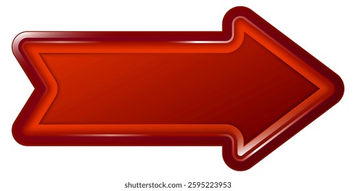 Isolated red arrow in right direction