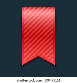 Isolated red bookmark, vector illustration