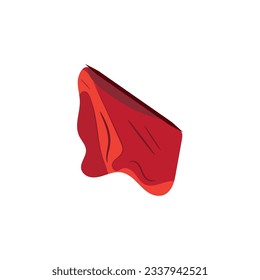 Isolated red bullfighter cape sketch Vector