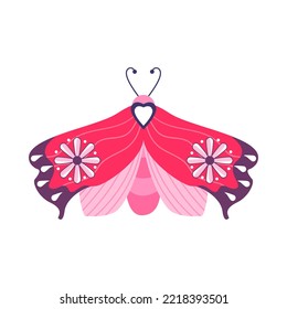 Isolated red butterfly vector illustration
