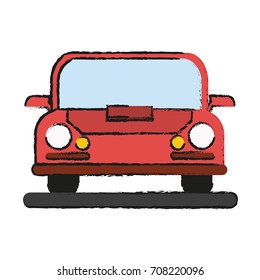 Isolated red car design