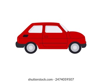 Isolated red car toy for kids - Vector