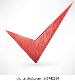 Isolated red check mark